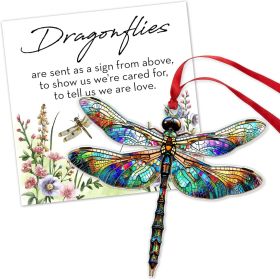Christmas Dragonfly Gifts for Women - Acrylic Christmas Ornaments 2025 for Tree with Card - Dragonflies Decor for Home Garden Decorations