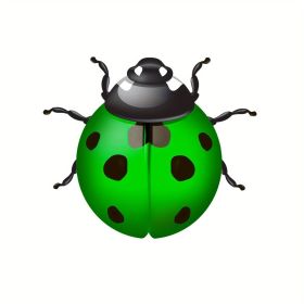 1pc/6pcs, Metal Ladybugs Wall Decor, Metal Ladybugs Hanging Decor, Home Decor, Garden Decor, Wall Decor, Bedroom Decor, Wedding Decor, Party Deco (Color: green)