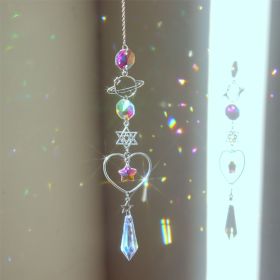 1pc; Colorful Crystals Suncatcher Hanging Sun Catcher With Chain Pendant Ornament Crystal Balls For Window Home Garden Christmas Day Party Weddin (Model: Planet One)