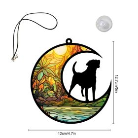 1pc color commemorative cat and dog UV printed acrylic hanging decoration for home window decoration pendant (Color: TYU418)