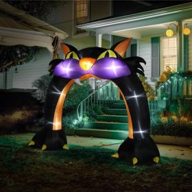 Halloween Outdoor Decorations, Blow Up Yard Decorations, Built-in LED Lights Décor for Indoor Home Party Garden Lawn Store, 5.9FT Pumpkin Ghost (Style: Black cat Archway)