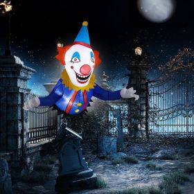 Halloween Outdoor Decorations, Blow Up Yard Decorations, Built-in LED Lights Décor for Indoor Home Party Garden Lawn Store, 5.9FT Pumpkin Ghost (Style: Window Clown)