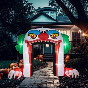 Halloween Outdoor Decorations, Blow Up Yard Decorations, Built-in LED Lights Décor for Indoor Home Party Garden Lawn Store, 5.9FT Pumpkin Ghost (Style: Clown Archway)