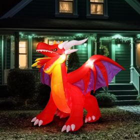 Halloween Outdoor Decorations, Blow Up Yard Decorations, Built-in LED Lights Décor for Indoor Home Party Garden Lawn Store, 5.9FT Pumpkin Ghost (Style: Fire Dragon)