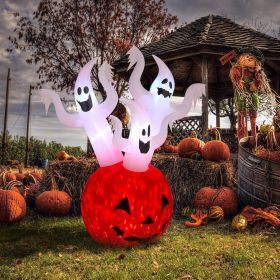 Halloween Outdoor Decorations, Blow Up Yard Decorations, Built-in LED Lights Décor for Indoor Home Party Garden Lawn Store, 5.9FT Pumpkin Ghost (Style: Pumpkin Ghost)